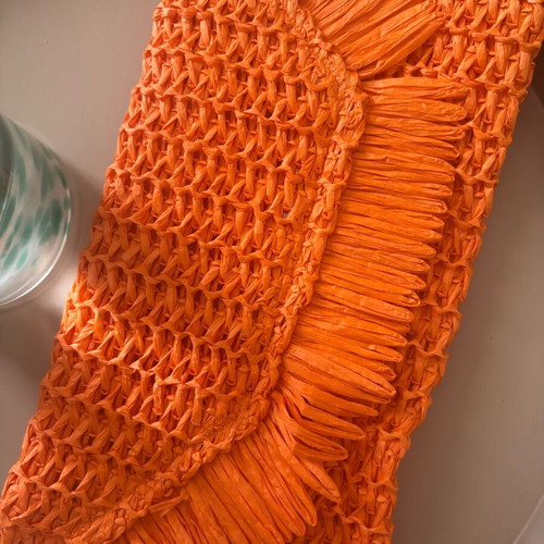 ORANGE WOVEN BAG