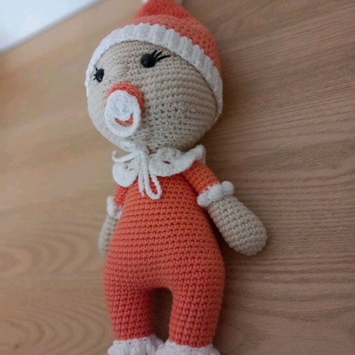 Baby amigurumi doll handmade new, 28 cm
