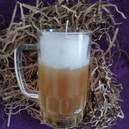Beer glass candle handmade new decorative