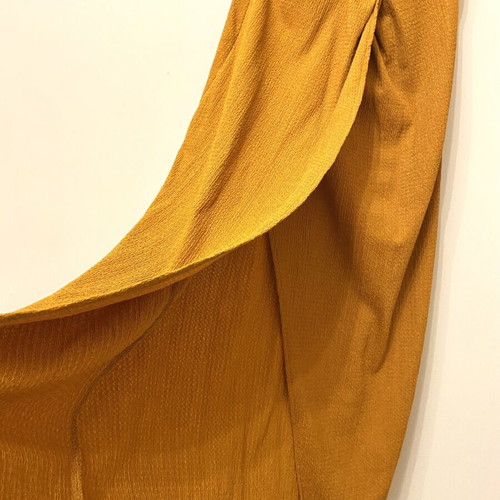 Bershka mustard-brown dress with slit, size S, like new