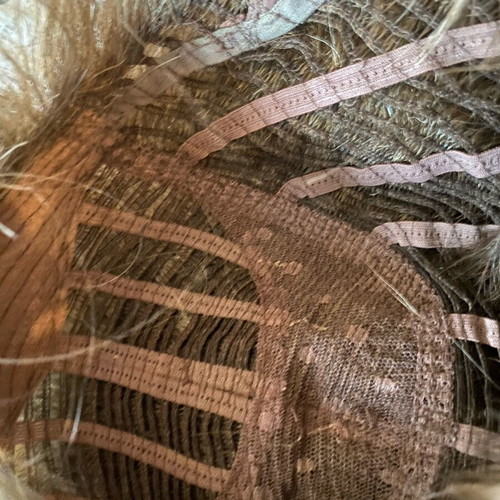 Women's wig like new, short synthetic hair, platin/mix color