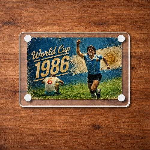 Diego Maradona 1986 World Cup Acrylic Fridge Magnet new