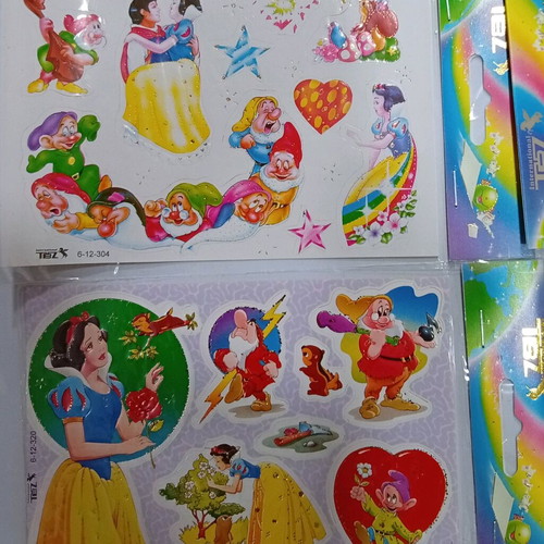 Vintage TBZ Stickers New Old Stock Hercules, Xena & Snow White