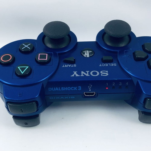 Blue PS3 PlayStation 3 controller with 3m charging cable VX7 165