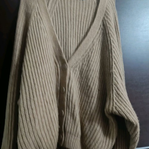 Knitted cardigan like new, brown, size M
