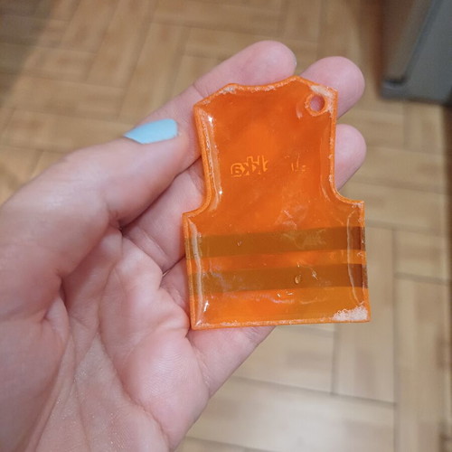 Safety vest keychain orange reflective PVC