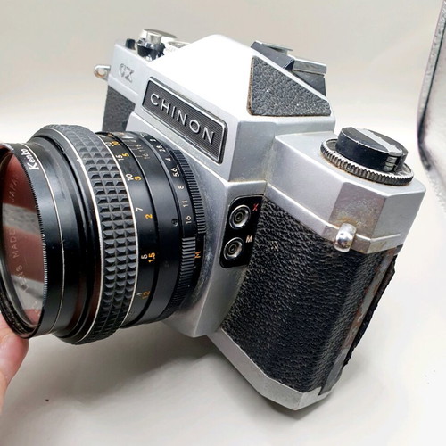 Chinon CX camera used with lens