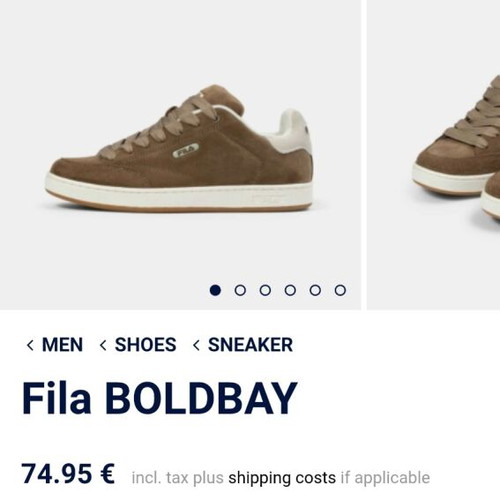 Fila Boldbay athletic shoes new, size 43, brown-white
