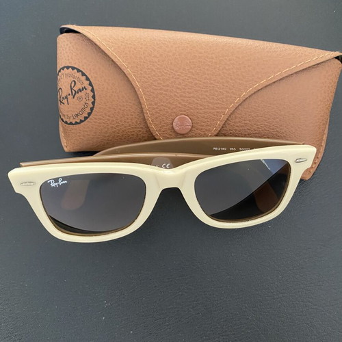 Ray-Ban RB2140 Wayfarer sunglasses, cream and brown