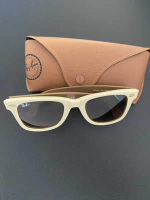 Ray-Ban RB2140 Wayfarer sunglasses, cream and brown