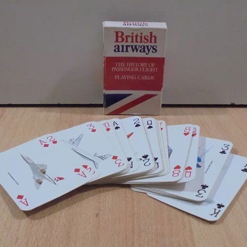 British Airways old promotional playing cards used