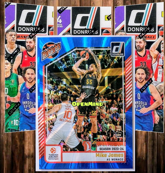 JAMES - HIGHLIGHTS BLUE LAZER /49 - MONACO - DONRUSS EUROLEAGUE 2024-25