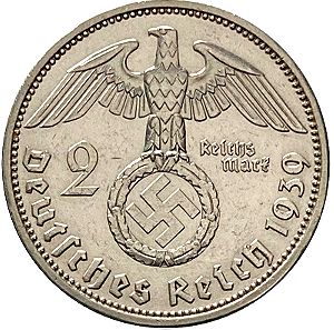 Ασημένιο Γερμανικό ναζιστικό Third Reich 2 Μάρκα 1939 S7