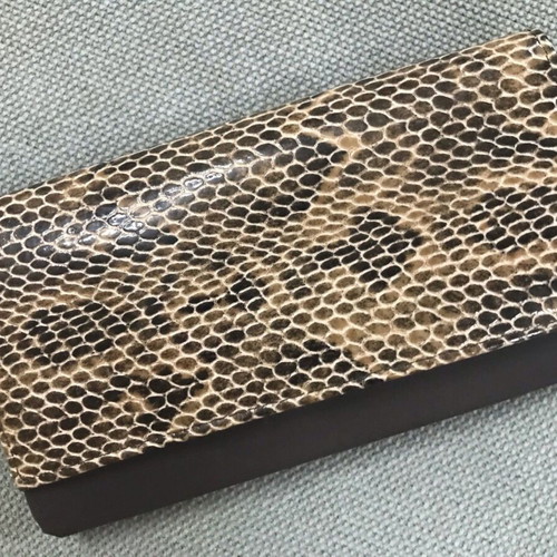 Women's wallet snake print in beige and brown, like new