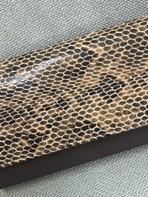 Women's wallet snake print in beige and brown, like new