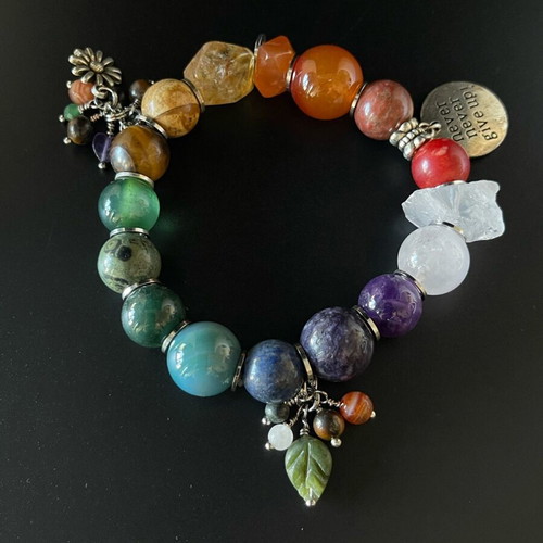 Handmade bracelet with natural stones for energy balance and chakras