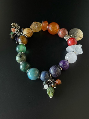 Handmade bracelet with natural stones for energy balance and chakras