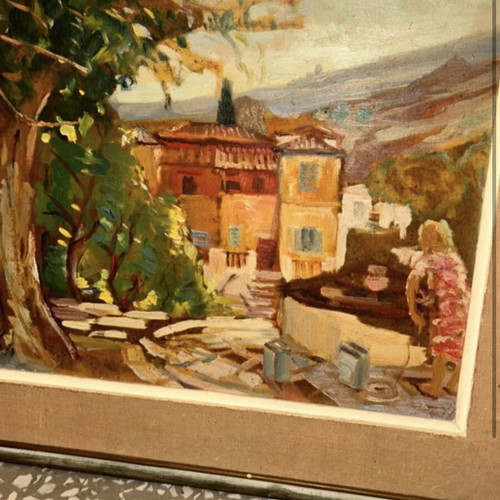 Periklis Vyzantios painting landscape like new