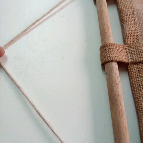 Wall hanging linen pouch like new for keys and letters 30x40 cm