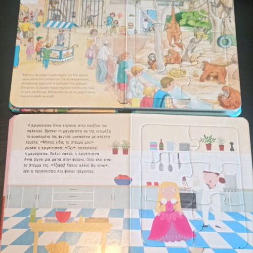 Puzzle books used, set of 2 pieces