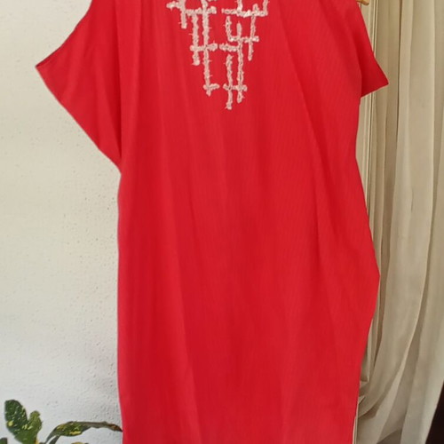 Paul Smith Black Label Oversize Beaded Caftan Dress M IT42 Like New Red