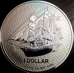  Bounty 2020 1 oz silver coin 1 $cook islands 2020