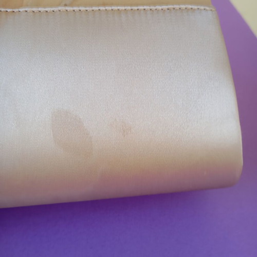 Demetrios clutch bag like new, beige with strass