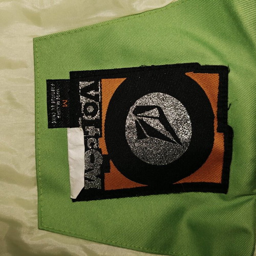 Volcom snowboard ski jacket like new, size M, green-white