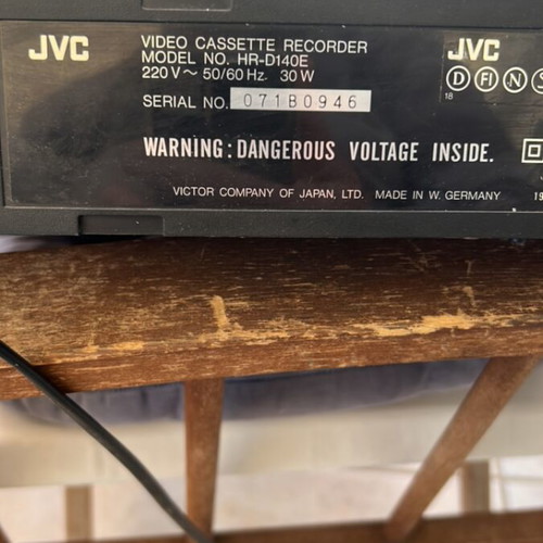 JVC HR-D140E Video Cassette Recorder used for parts or service