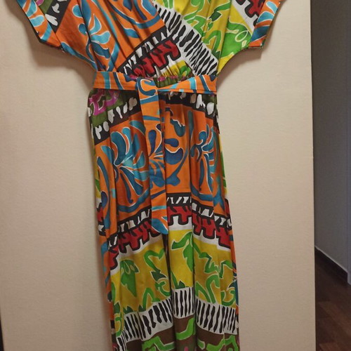 Cotton maxi dress colorful size L like new
