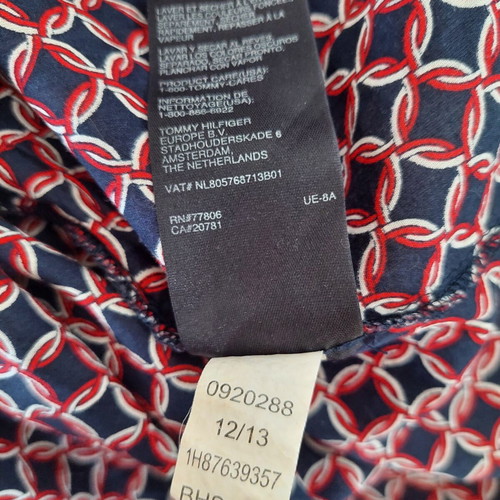Tommy Hilfiger tunic XS used, blue red white geometric design