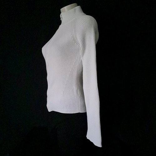 Naf Naf knitted cardigan like new, fitted, white, size L