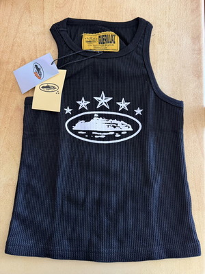 Corteiz Women’s Waffle Tank Top Black new with tags, size L