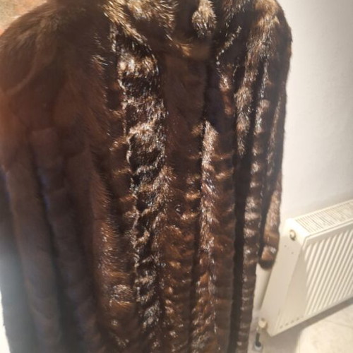 Mink fur coat long, like new, brown