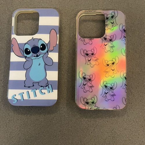 Stitch iPhone 13 Pro cases like new, set of two