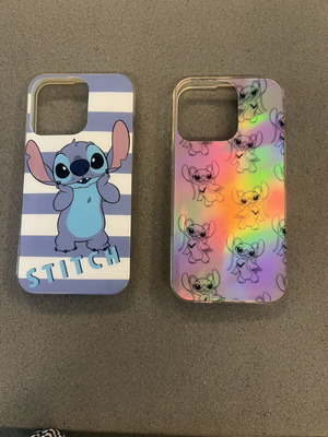 Stitch iPhone 13 Pro cases like new, set of two