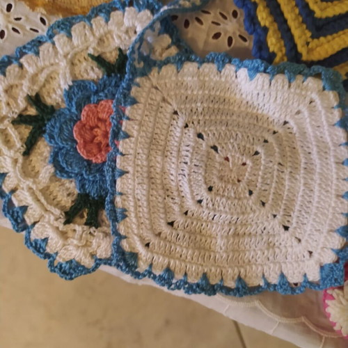 Kitchen potholders crochet like new, handmade vintage for decoration