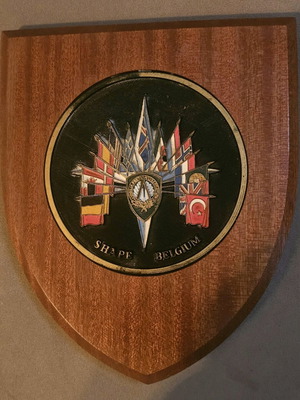 Military plaque Shape Belgium used from NATO base