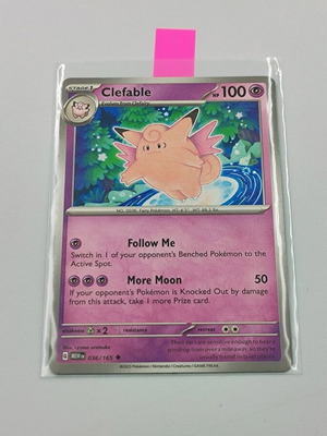 Clefable 036/165 Non Holo Scarlet & Violet Pokemon card new