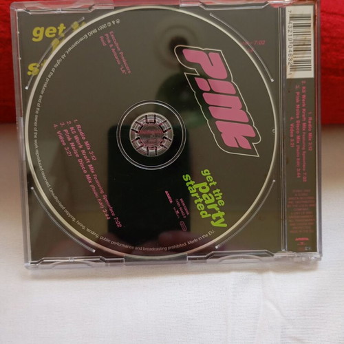 P!nk Get The Party Started Enhanced CD Single 2001