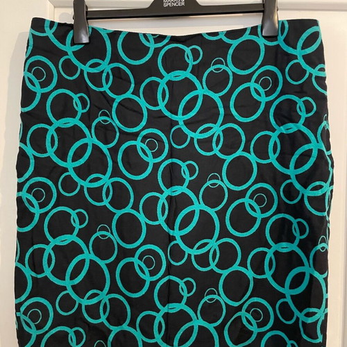 Marks & Spencer 60s style short abstract print skirt used
