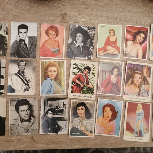 Foreign actors collectible cards used, set of 46
