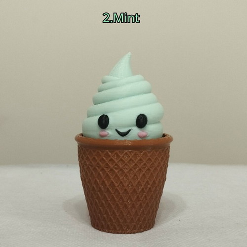 Fidget Clicker Ice Cream Cone 3D Printed New