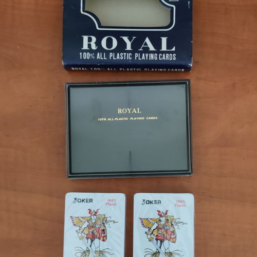 Royal playing cards set 2 sealed, 100% all plastic