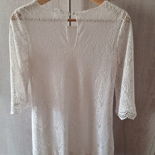White lace mini dress, size Small