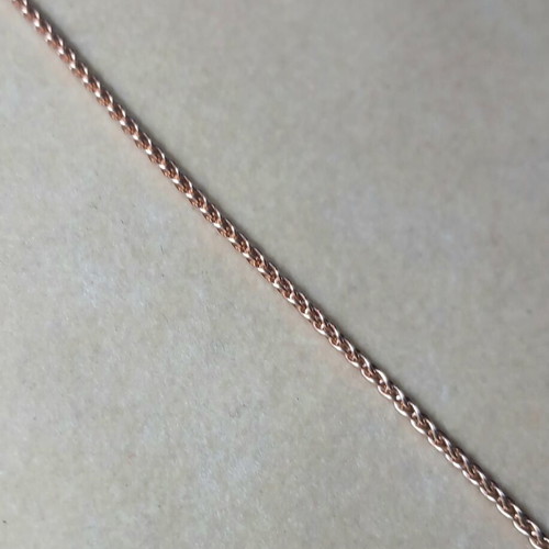 Silver necklace chain 925° gold plated with rose gold, length 45cm