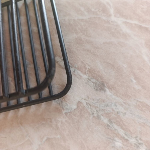 Kitchen brush with bowl and black napkin holder