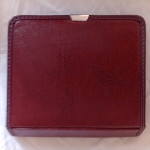 Leather card albums with agenda and notes, two, new