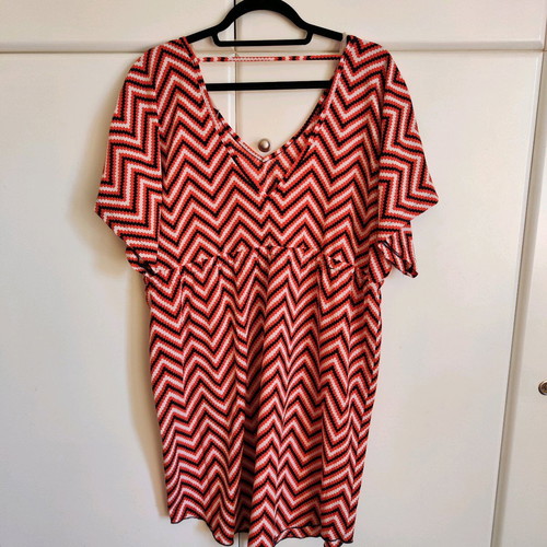 Caftan dress like new, one size, blue and orange