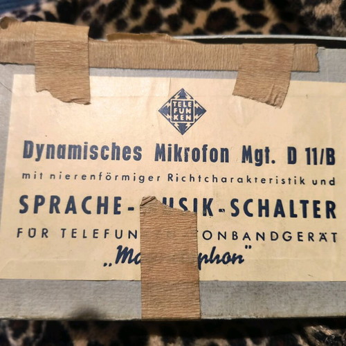 Telefunken 1956 microphone used, German collectible